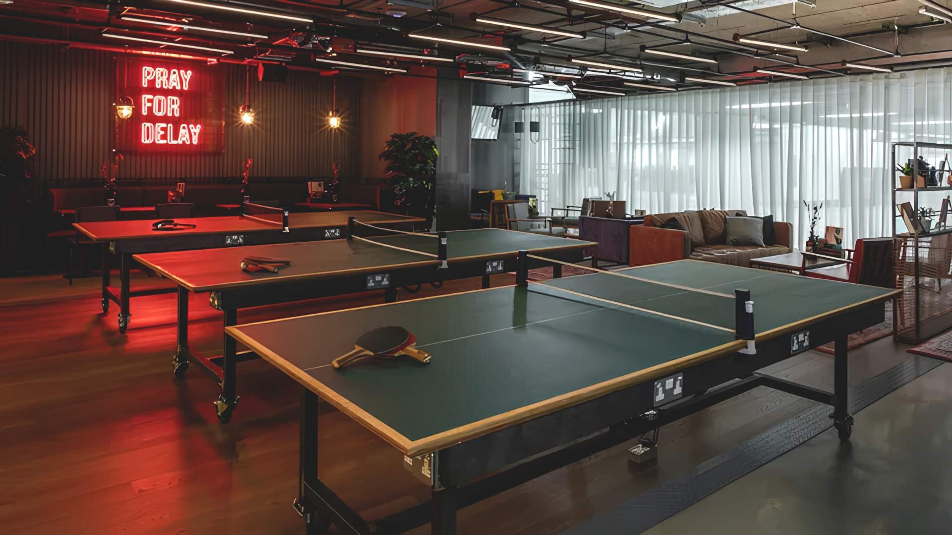 Ping-pong table at BrewDog Waterloo